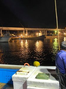 夜でも賑わい漁港